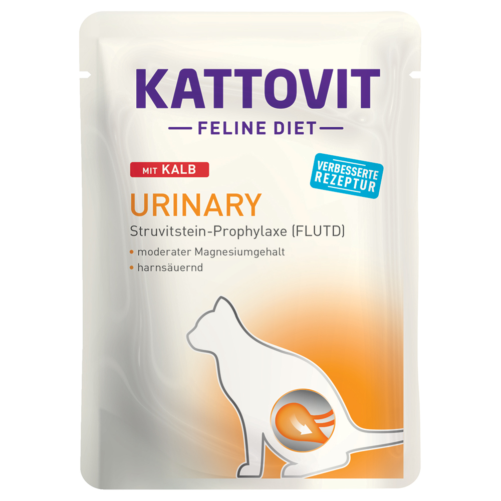 Kattovit Urinary Pouch 24 x 85 g - Kalb von Kattovit