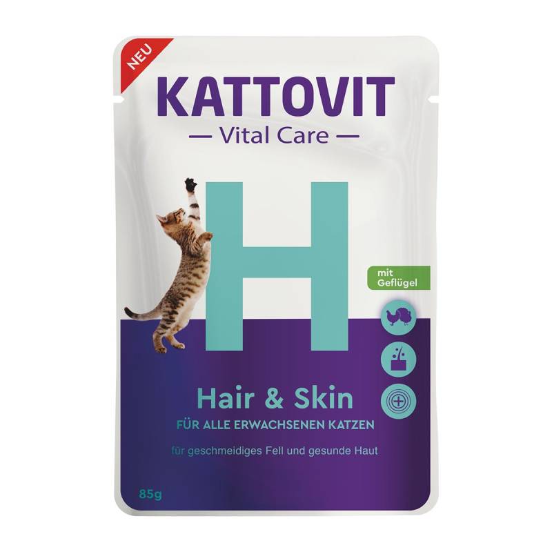 Kattovit Vital Care Hair & Skin Pouches 12x85g von Kattovit