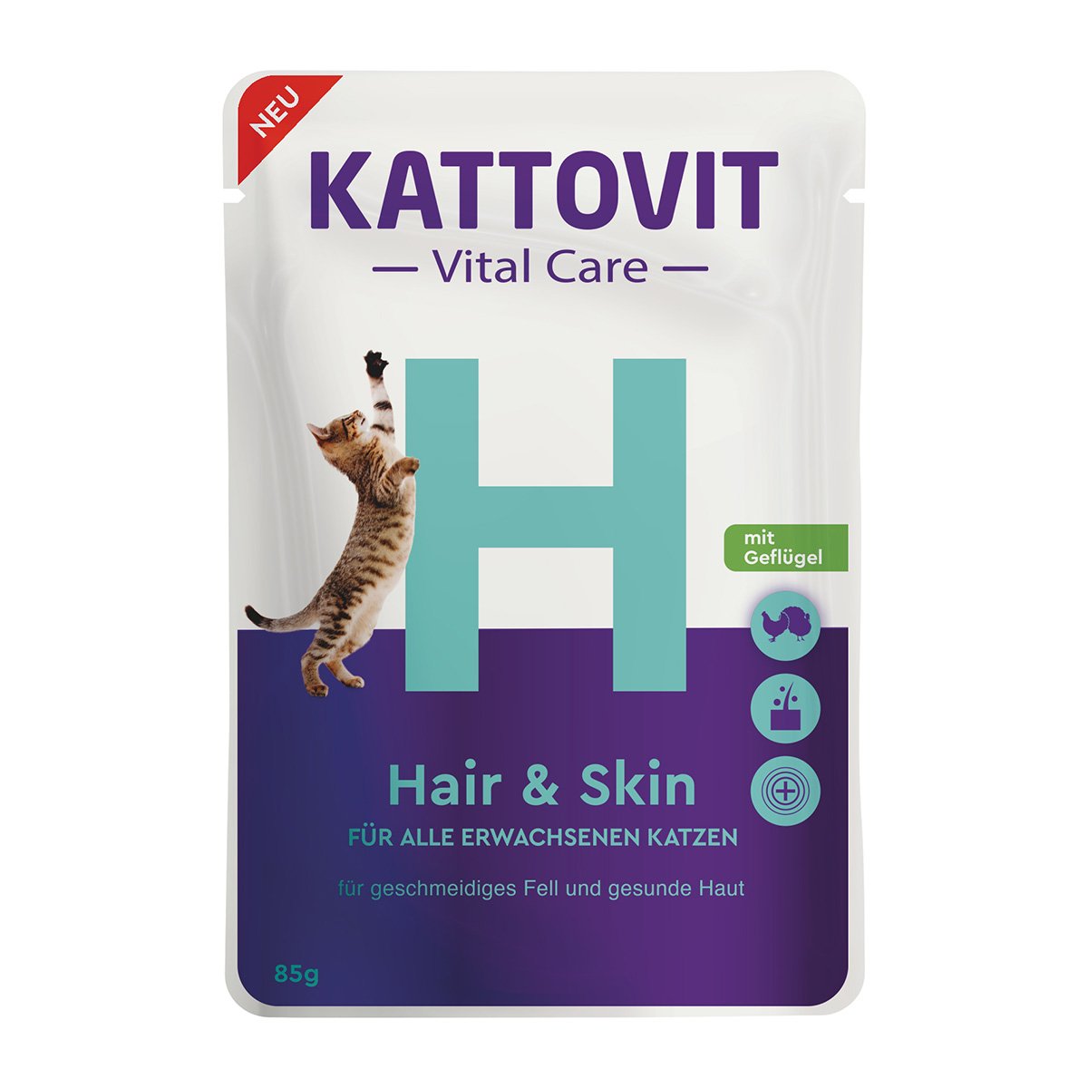 Kattovit Vital Care Hair & Skin Pouches 24x85g von Kattovit