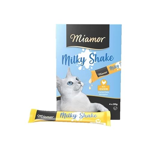 Miamor Milky Shake mit Huhn, Katzensnack, 4x20g, Cream für Katzen von Kattovit