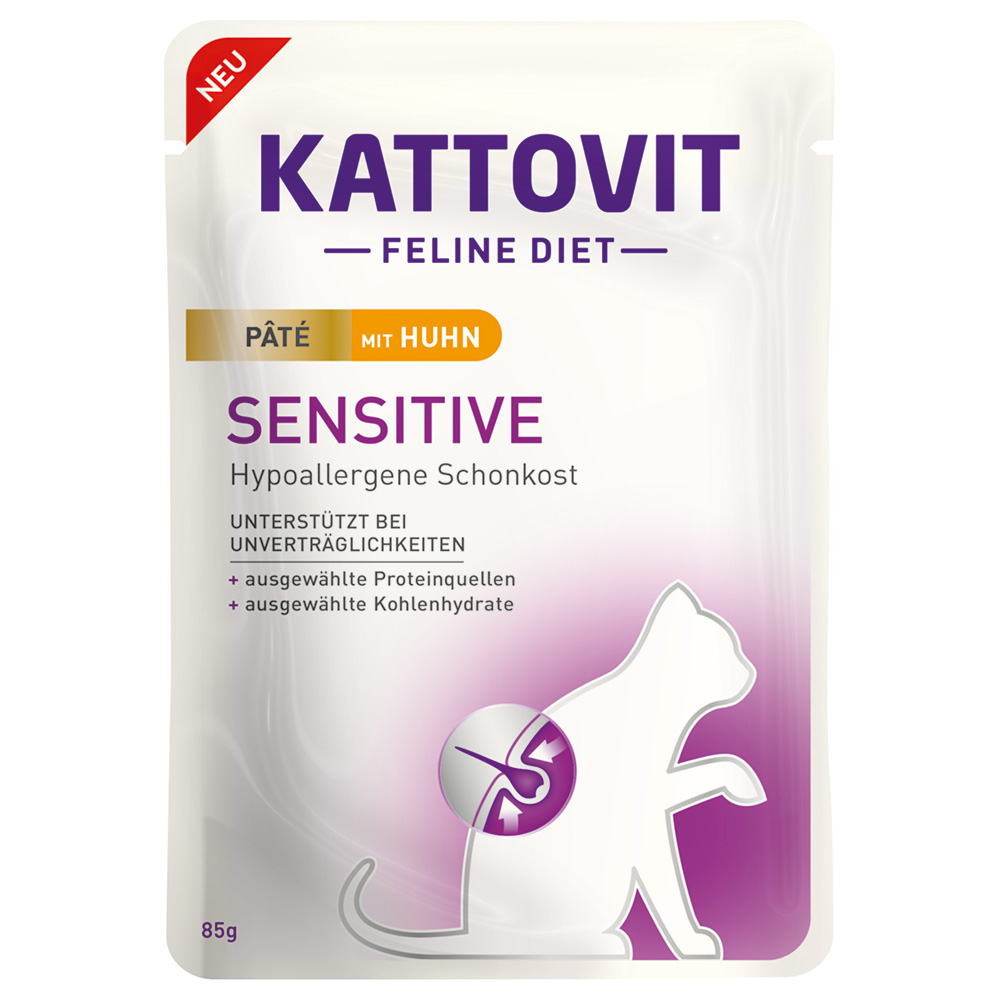 Sparpaket Kattovit Sensitive Paté 30 x 85 g - mit Huhn Sparpaket Kattovit Sensitive Paté 30 x 85 g - mit Huhn von Kattovit
