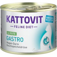 Sparpaket Kattovit Spezialdiät 24 x 185 g - Gastro Pute (24 x 185 g) von Kattovit