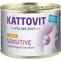 Sparpaket Kattovit Spezialdiät 24 x 185 g - Sensitive Huhn (24 x 185 g) von Kattovit
