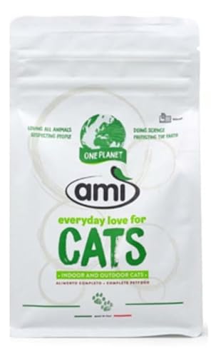 Ami Cat Katzenfutter Trockenfutter Vegan 300g | Pflanzliches Katzenfutter für fleischfreie Ernährung und Allergiker Probiergröße mit 300 Gramm von Katzen