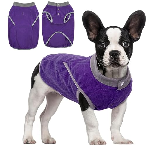 KATZINST Hunde Fleecejacke, Hundepullover Fleece, hundemantel Fleece, Wendefarbe Hundefleecepulli mit Reissverschluss, Warm Hundepulli für Mittelgroße Hunde Labrador Bulldogge, Lila L KATZINST Hunde Fleecejacke, Hundepullover Fleece, hundemantel Fleece, Wendefarbe Hundefleecepulli mit Reissverschluss, Warm Hundepulli für Mittelgroße Hunde Labrador Bulldogge, Lila L von Katzinst