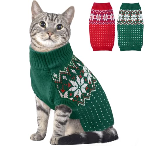 KATZINST Hunde Pullover, Weihnachtspullover Hund, Hundepullover Fleece Hundepullover Weihnachten mit Schneeflockenmuster, Hundepullover Mittelgroße Hunde für Chenery Malteser Jack Russell, Grün M KATZINST Hunde Pullover, Weihnachtspullover Hund, Hundepullover Fleece Hundepullover Weihnachten mit Schneeflockenmuster, Hundepullover Mittelgroße Hunde für Chenery Malteser Jack Russell, Grün M von Katzinst