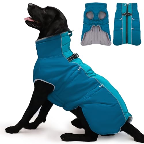 Katzinst Hunde Wintermantel, Ärmellose Wasserbeständig Hundejacke Reflektierend Hundejacke mit Bauchschutz Hundebekleidung Outfit Hundemantel für Grosse Hunde, Labrador, 2XL Katzinst Hunde Wintermantel, Ärmellose Wasserbeständig Hundejacke Reflektierend Hundejacke mit Bauchschutz Hundebekleidung Outfit Hundemantel für Grosse Hunde, Labrador, 2XL von Katzinst