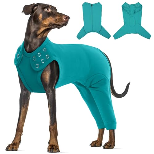 Katzinst Hundebody Nach Op, Hundebody mit Beinen mit Reißverschluss Hinten, Hundebody Nach Kastration Rüde für Haarausfall, Anti-Lecken, Wundschutz, Op Body Hund von Katzinst
