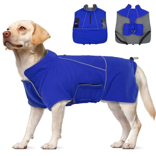 Katzinst Hundemantel,Hundejacke Winter Warmer Hunderegenmantel für Große Hunde,Hundemantel Wasserdicht Maschinen Waschbarer, HundeKleidung Reflektierender Streifen Cheng Blau 3XL Katzinst Hundemantel,Hundejacke Winter Warmer Hunderegenmantel für Große Hunde,Hundemantel Wasserdicht Maschinen Waschbarer, HundeKleidung Reflektierender Streifen Cheng Blau 3XL von Katzinst