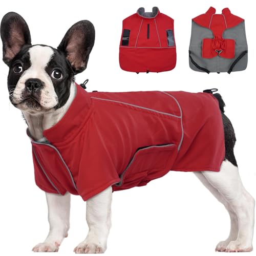 Katzinst Wasserdicht Hunderegenmantel für Mittelgroße Hunde, Hundejacke Maschinen Waschbarer, Fleecefutter Hundejacke Reflektierender Streifen Beagle Cheng Rot XL Katzinst Wasserdicht Hunderegenmantel für Mittelgroße Hunde, Hundejacke Maschinen Waschbarer, Fleecefutter Hundejacke Reflektierender Streifen Beagle Cheng Rot XL von Katzinst