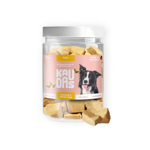 KAUDAS HuhnPur Natursnack – 3 x 80 g gefriergetrocknetes Hühnerfleisch Leckerli Hund mit hohem Proteingehalt, 100% natürlicher Hundesnack 300g Rohgewicht – ohne Zucker, Getreide & Zusatzstoffe KAUDAS HuhnPur Natursnack – 3 x 80 g gefriergetrocknetes Hühnerfleisch Leckerli Hund mit hohem Proteingehalt, 100% natürlicher Hundesnack 300g Rohgewicht – ohne Zucker, Getreide & Zusatzstoffe von Kaudas