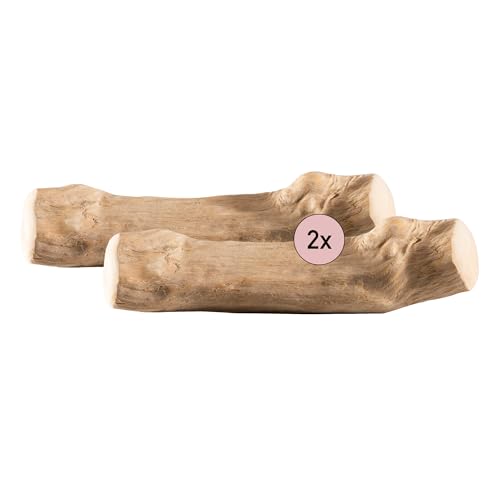 Kauies Kaffeeholz für Hunde - Hundespielzeug 100% natürlich, vegan, koffeinfrei & kalorienfrei, schadstoffgeprüft, langlebiges Kauholz für Hunde ab 20 kg, Größe L (2er Pack) von Kauies