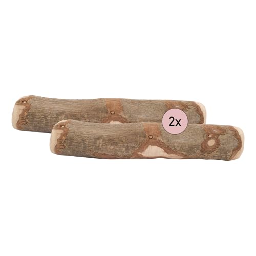 Kauies Olivenholz Kauknochen für deinen Hund - 100% natürlich, vegan & kalorienfrei - langelebiges Hunde-Spielzeug aus schadstoffgeprüftem Holz, Made in Germany, Größe M bis 20 kg (2er Pack) von Kauies