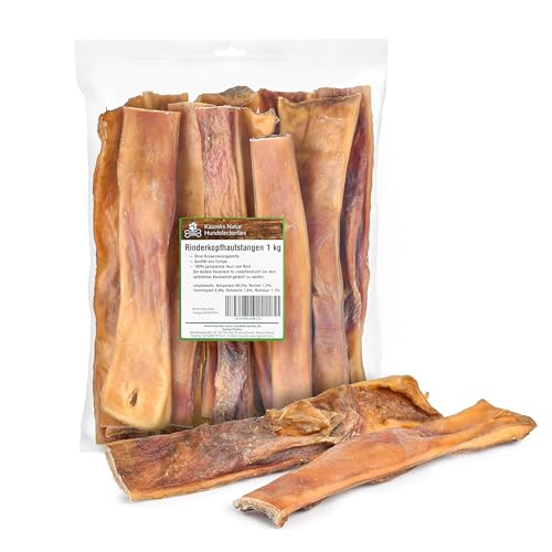 Kaureks Natur, Rinderkopfhaut Premium 1 kg ca. 25-30 cm Kopfhaut Stangen für Hunde, Rinderhaut, wie Schweineohren Kaureks Natur, Rinderkopfhaut Premium 1 kg ca. 25-30 cm Kopfhaut Stangen für Hunde, Rinderhaut, wie Schweineohren von Kaureks Natur Hundeleckerlies