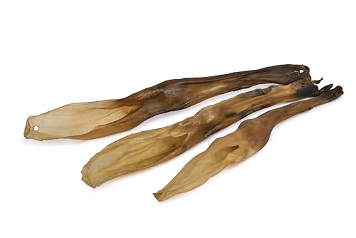 Kaureks Natur Hundeleckerlies, 1 Kg Kaninchenohren (2 Sorte) ohne Fell Hasenohren, fettarm, Kauartikel, Kausnack von Kaureks Natur Hundeleckerlies