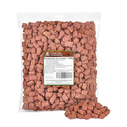 Kaureks Natur Hundeleckerlies, Hundesnack Insekten 1000g für alle Hunde, Traningssnack, Dog Snack von Kaureks Natur Hundeleckerlies