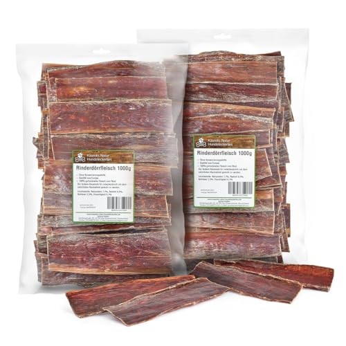 Kaureks Natur Hundeleckerlies, Rinderdörrfleisch 2 kg (2x1kg), Schlund, Kausnack, Hundefutter, Kauartikel, Hundeleckerlies von Kaureks Natur Hundeleckerlies