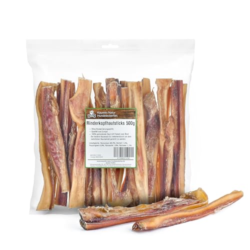 Kaureks Natur Hundeleckerlies, Rinderkopfhaut Sticks mit Fleisch 500g ca. 15 cm Kopfhaut Stangen für Hunde, wie schweineohren Kaureks Natur Hundeleckerlies, Rinderkopfhaut Sticks mit Fleisch 500g ca. 15 cm Kopfhaut Stangen für Hunde, wie schweineohren von Kaureks Natur Hundeleckerlies