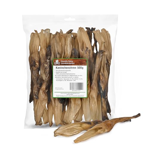 Kaureks Natur Hundeleckerlies, Kaninchenohren ohne Fell 500g, Hasenohren, fettarm, Kauartikel, Kausnack Kaureks Natur Hundeleckerlies, Kaninchenohren ohne Fell 500g, Hasenohren, fettarm, Kauartikel, Kausnack von Kaureks Natur Hundeleckerlies