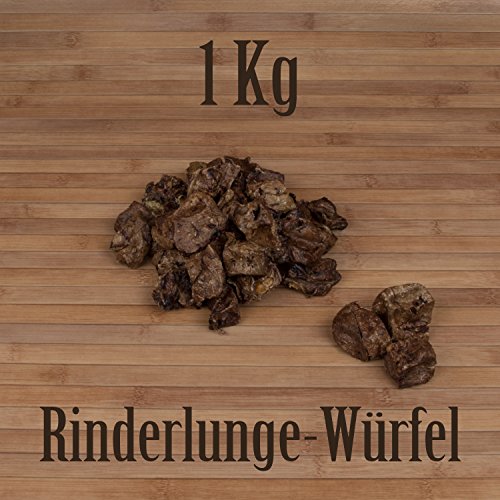 1 Kg Rinderlunge Würfel fettarm Leckerlie Belohnung Traning Kausnack Kauartikel von YAMOOCO