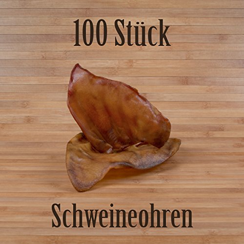 100 Stück Schweineohren - wie Rinderohren Kausnack Kauartikel Ochsenziemer Schweineohr von Kauzeit