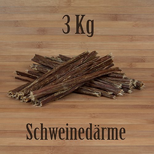 3 Kg Schweinedärme - wie Rinderlunge Rinderpansen Welpensticks Kausticks Kauartikel von Kauzeit