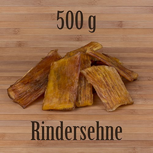 500g Rindernackensehnen wie Rinderohren Scheineohren Ochsenziemer Kausnack Kauartikel von Kauzeit