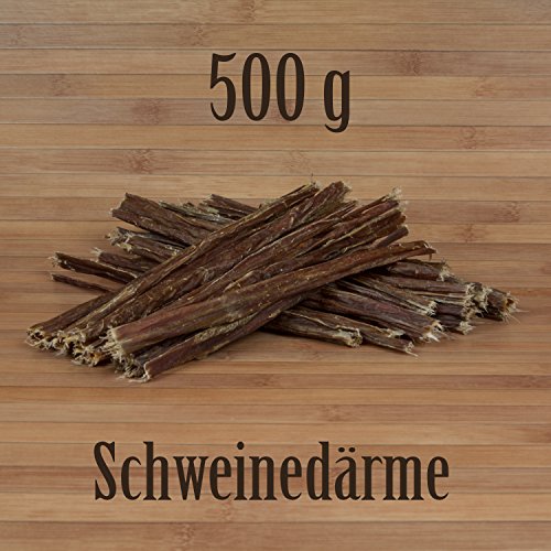 500g Schweinedärme - wie Rinderlunge Rinderpansen Welpensticks Kausticks Kauartikel von Ewbob