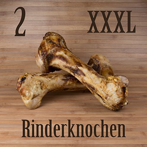 Kauzeit 2 Stück XXXL Rinderknocken Naturknochen Jumbo Rinder Knochen - wie Schinkenknochen von Ewbob