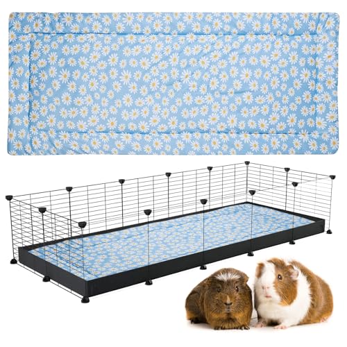 Kavee Fleece-Einlage für Meerschweinchen (5 x 2/Gänseblümchen), preisgekrönte, dicke 'n' Plüsch-Meerschweinchen-Bettwäsche, maschinenwaschbar, weich und sicher mit geruchsabsorbierenden Schichten, von Kavee