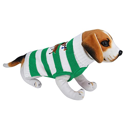 Haustier-Warmer Pullover, Niedliche Streifenkleidung, Katze, Hund, Wintermantel, Giraffenmuster, Weich, Bequem, Hund, Welpe, Katze, Kleine Tiere, XS, S, M, (M) von Kavolet