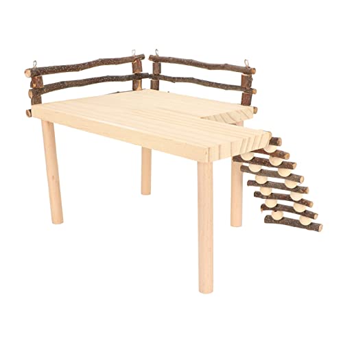 Kavolet Hölzernes Hamster-Kletterspielzeug, Natürliche Plattform mit Leiter für Kleine Haustiere Kavolet Hölzernes Hamster-Kletterspielzeug, Natürliche Plattform mit Leiter für Kleine Haustiere von Kavolet