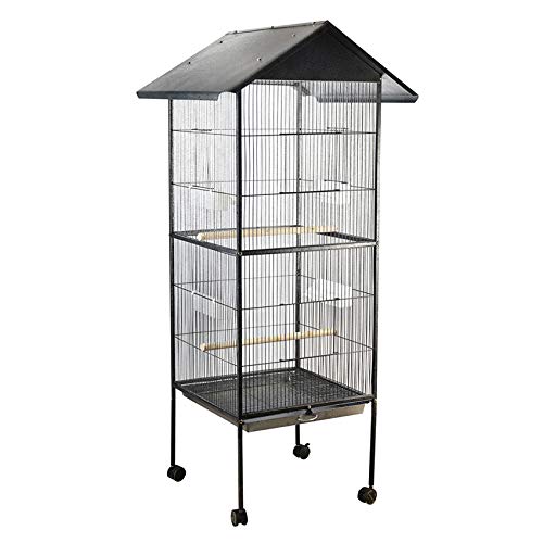 Kavolet Vogelkäfig Vogelvoliere Metall mit Tür und Rollen Vogelhaus für Nymphensittiche, Papageien Ara Nymphensittich Nest Supplies 52 x 52 x159 cm Kavolet Vogelkäfig Vogelvoliere Metall mit Tür und Rollen Vogelhaus für Nymphensittiche, Papageien Ara Nymphensittich Nest Supplies 52 x 52 x159 cm von Kavolet