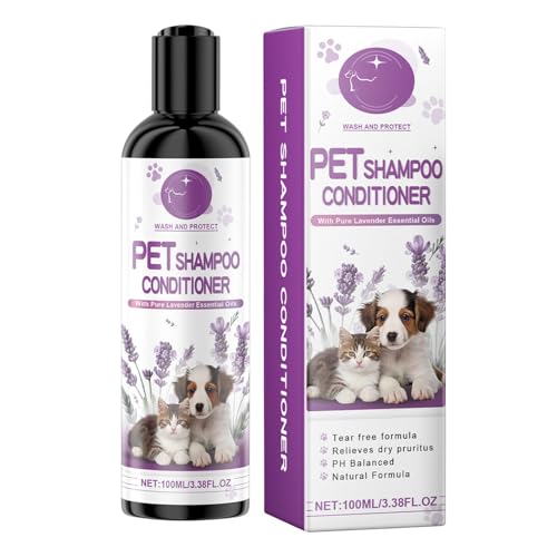 Haustiershampoo für Hunde, Hundeshampoo und Spülung | 100 ml Lavendel natürliches Hundeshampoo,Feuchtigkeitsspendendes, desodorierendes Welpenshampoo auf pflanzlicher Basis für empfindliche Haut. Haustiershampoo für Hunde, Hundeshampoo und Spülung | 100 ml Lavendel natürliches Hundeshampoo,Feuchtigkeitsspendendes, desodorierendes Welpenshampoo auf pflanzlicher Basis für empfindliche Haut. von Kaxenig