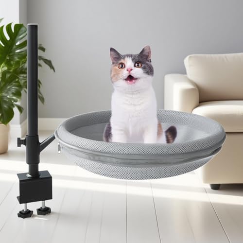 Katzenbett Für Schreibtisch | Kein Bohren 360°Drehung, Verstellbare Höhe Erhöhtes Abnehmbares Schlafbett | Bequem Und Weich Katzen Hängematte Bis 30 Kg Katzenbett Für Schreibtisch | Kein Bohren 360°Drehung, Verstellbare Höhe Erhöhtes Abnehmbares Schlafbett | Bequem Und Weich Katzen Hängematte Bis 30 Kg von Kaxenig