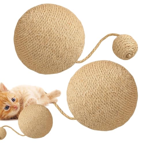 Katzenkratzball, Sisal Kratzball Für Katzen, 2 Stück Kratzkugel Für Katzen, Katzenspielzeug, Verschleißfestes Sisal-Kratzball-Katzenkratzbrett Für Kleintiere Katzenkratzball, Sisal Kratzball Für Katzen, 2 Stück Kratzkugel Für Katzen, Katzenspielzeug, Verschleißfestes Sisal-Kratzball-Katzenkratzbrett Für Kleintiere von Kaxenig