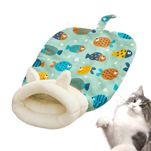 Katzenschlafsack, Plüsch-Katzenbett, Warmer Katzenbett, Waschbar Katzendecke Haustier Kissen, Halbgeschlossener Katzenschlafsack, Bequeme Kissenunterlage, Bettmatte Katzenschlafsack, Plüsch-Katzenbett, Warmer Katzenbett, Waschbar Katzendecke Haustier Kissen, Halbgeschlossener Katzenschlafsack, Bequeme Kissenunterlage, Bettmatte von Kaxenig