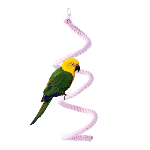 Vogelkäfig Barsch, Vogelkletterseil - Flexible Vogelschwankungen für Papageien Cockatiel Peony | Mehrfarbige Pfingstrosen kaustwachende Baumwollleiter stehende Stock von Kaxenig