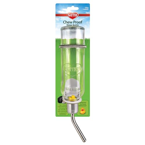 Kaytee 861982 Kaufeste Wasserflasche, 354 ml, Wasserflasche für kleine Haustiere/Nagetiere/Hamster von Kaytee