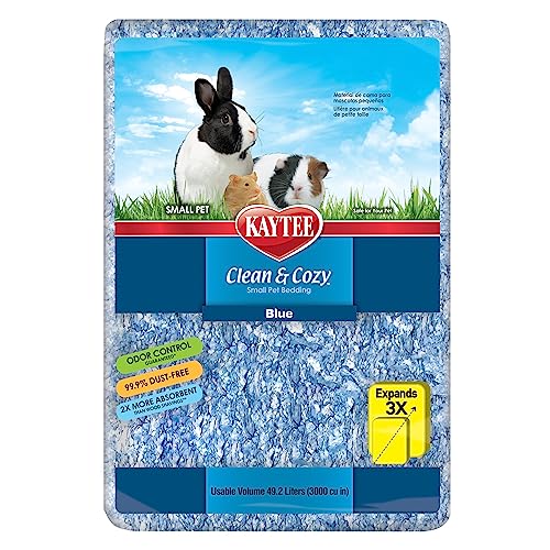 Kaytee Clean & Cozy Blue Bettwäsche für Meerschweinchen, Kaninchen, Hamster, Rennmäuse und Chinchillas, 49,2 Liter von Kaytee