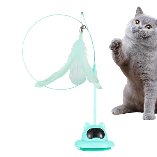 Katzenspielzeug Zauberstab,Katzenspielzeug Zauberstab | Autointeraktives Katzenspielzeug mit Glocke,Selbsthaltendes Saugfuß-Tanzspielzeug für den Innenbereich für Kätzchen von Kazuko