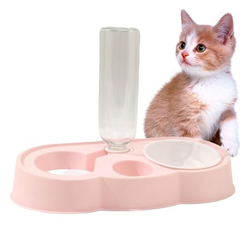 Kazuko Futter- und Tränke für Katzen,Automatische Haustiertränke in Wolkenform | Katzennäpfe mit großem Fassungsvermögen, Abnehmbarer selbstbewässernder Napf für Kätzchen, Katzenfütterung, Zuhause von Kazuko