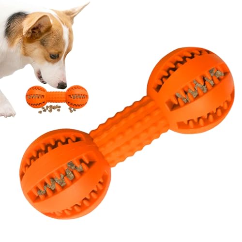 Kazuko Kauspielzeug für Hunde, Robuster Naturkautschuk, Haustier-Zahnreiniger-Kauspielzeug,Hundespielzeug zum Zähneknirschen in Hantelform von Kazuko