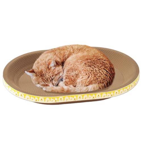 Kazuko Kratzschale für Katzen | Pad Bowl Katze Karton Bett Kratzmatte - Kratzfestes Lounge-Bett-Sofa, Katzenkratzmatte zum Schutz von Möbeln, Trainingsspielzeug für Katzen und Kätzchen von Kazuko