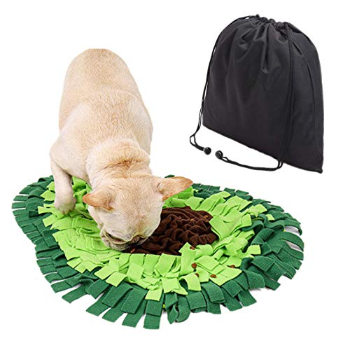 Schnüffelmatte für Hunde, Hundepuzzles für intelligente Hunde, Futtermatten, Katzenfuttermatte, interaktives Hundespielzeug für große Hunde, Anti-Erstickung, langsames Futtertraining (Avocado) von Kcjuoam