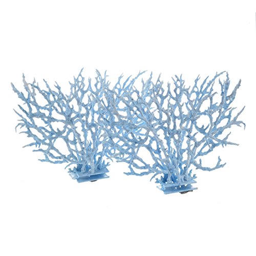 Kcvzitrds 2 x Dekoration für Aquarien, Koralle, aus Kunststoff, Blau Kcvzitrds 2 x Dekoration für Aquarien, Koralle, aus Kunststoff, Blau von Kcvzitrds