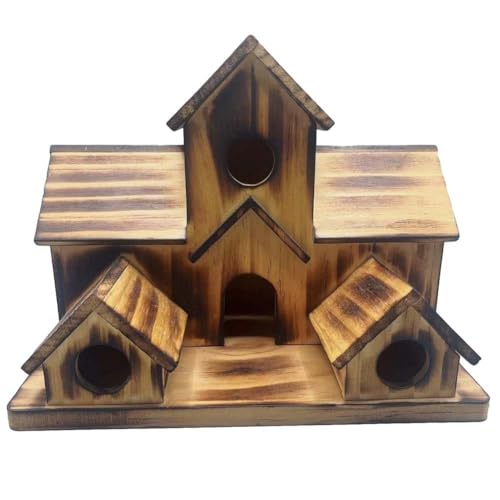 Kcvzitrds Vogelhaus aus Holz, handgefertigt, wasserdicht, zum Aufhängen, Vogelhaus, Vogelhaus, Gartendekoration, einfach zu bedienen von Kcvzitrds