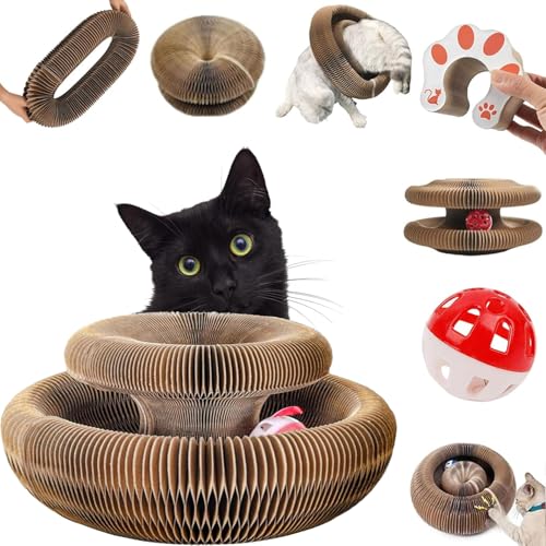 Kitty Kurlz Katzenspielzeug, Magic Organ Katzenkratzbrett, Snufflepaw Akkordeon für Katzen Spielzeug, Interaktives Kratzpad, Recycelbarer Katzenkratzer Kitty Kurlz Katzenspielzeug, Magic Organ Katzenkratzbrett, Snufflepaw Akkordeon für Katzen Spielzeug, Interaktives Kratzpad, Recycelbarer Katzenkratzer von Kcyuowq