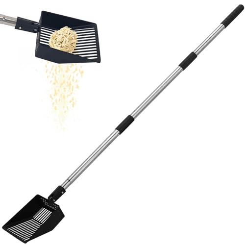 KeFanta Katzenstreuschaufel, 104,1 cm, Metall, Katzenkotschaufel für Katzentoilette, robuste Edelstahl-Siebschaufel mit langem Griff für Hühnerstall KeFanta Katzenstreuschaufel, 104,1 cm, Metall, Katzenkotschaufel für Katzentoilette, robuste Edelstahl-Siebschaufel mit langem Griff für Hühnerstall von KeFanta