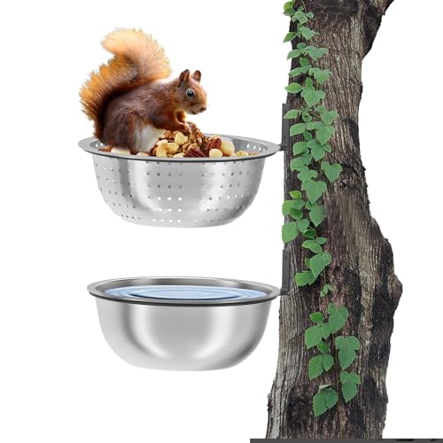 2 Stück Wildlife Eichhörnchen und Vogelfutterschalen 22cm Abnehmbarer Futternapf aus Metall mit Abflusslöchern Wandmontage für Außenzäune 2 Stück Wildlife Eichhörnchen und Vogelfutterschalen 22cm Abnehmbarer Futternapf aus Metall mit Abflusslöchern Wandmontage für Außenzäune von KeaJuidy